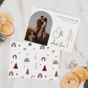 Boho Rainbow en Hearts Arch Oh Wat een leuke foto Feestdagenkaart