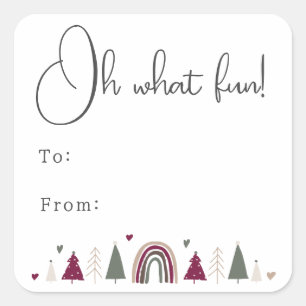 Boho Rainbow en Hearts Oh wat leuk om te doen Vierkante Sticker