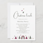 Boho Rainbow en Hearts tijdens de kerstlunch Kaart (Voorkant)