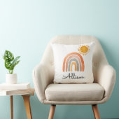Boho Rainbow en Sun Waterverf  Kussen (Stoel)
