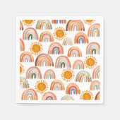 Boho Rainbow en Sun Waterverf Servet (Voorkant)