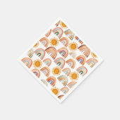 Boho Rainbow en Sun Waterverf Servet (Hoek)