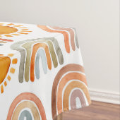 Boho Rainbow en Sun Waterverf Tafelkleed (Voorbeeld)
