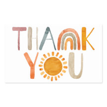 Boho Rainbow en Sunshine Colorful Hartelijk dank