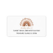 Boho Rainbow Envelope Adres Etiket (Voorkant)