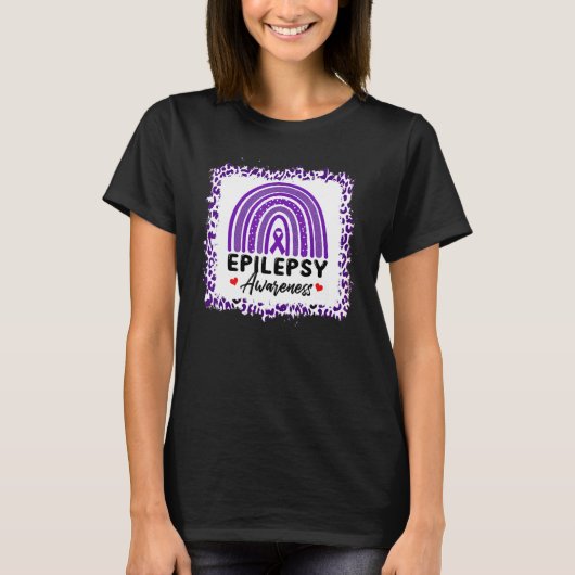 Boho Rainbow Epilepsy Awareness Day Warrior Survio T-shirt (Voorkant)