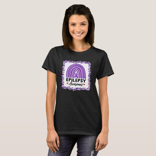 Boho Rainbow Epilepsy Awareness Day Warrior Survio T-shirt (Voorkant volledig)