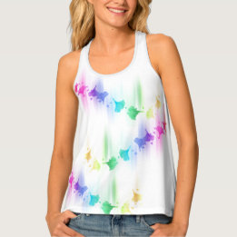 Boho Rainbow Falling verliest de vrouwelijke Tankt Tanktop