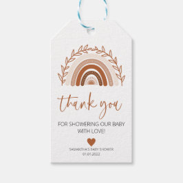 Boho Rainbow Favors Label, Earthy Baby shower Labe Cadeaulabel