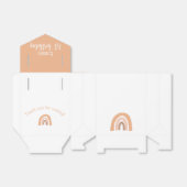 Boho Rainbow First Birthday Pink Pastel Bedankdoosjes (Uitgevouwen)