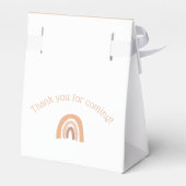 Boho Rainbow First Birthday Pink Pastel Bedankdoosjes (Achterkant)