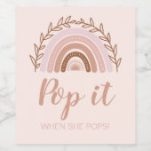 Boho Rainbow-flesetiket Wijn Etiket (Enkel label)