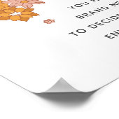 Boho Rainbow Floral Motivatie Quote Poster (Hoek)