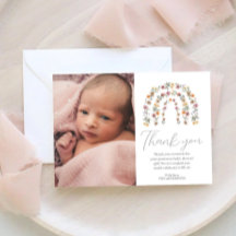 Boho Rainbow Floral Wildflower Girl Baby shower