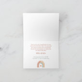 Boho Rainbow Foto Dank je wel Card – Earthy Waterc Bedankkaart (Binnen)