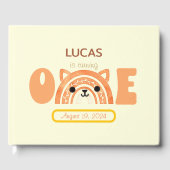 Boho Rainbow Fox First Birthday Gastenboek (Voorkant)