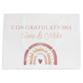 Boho Rainbow Gefeliciteerd Gift Bag Groot Cadeauzakje (Voorkant)