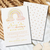 Boho Rainbow Gender Neutral Baby shower Bedankkaart