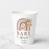 Boho Rainbow | Genderneutraal Baby shower Papieren Bekers (Voorkant)