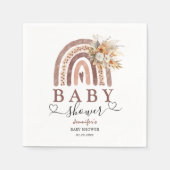 Boho Rainbow | Genderneutraal Baby showers servet (Voorkant)