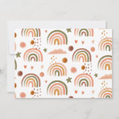 Boho Rainbow Genderneutrale Verjaardagsfoto Kaart (Achterkant)