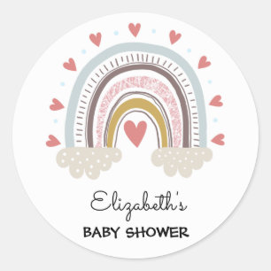 Boho Rainbow Gepersonaliseerd Stickers Baby shower