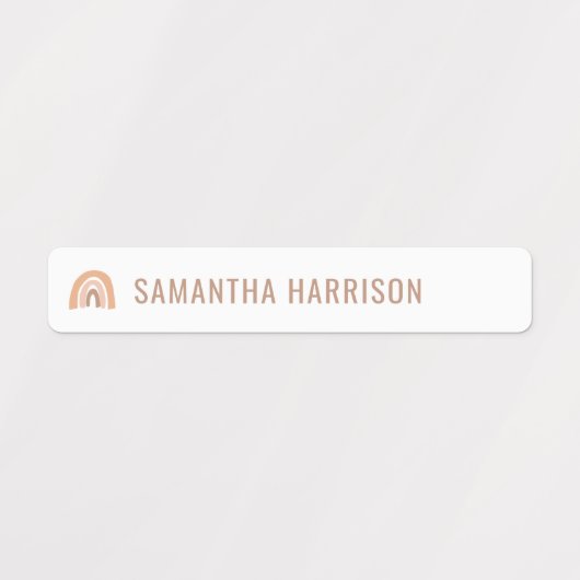 boho rainbow gepersonaliseerde naam schoollabels labels (Design 1)