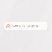 boho rainbow gepersonaliseerde naam schoollabels labels (Design 2)