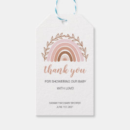 Boho Rainbow Gift Label, Terracotta Favor Tags Cadeaulabel