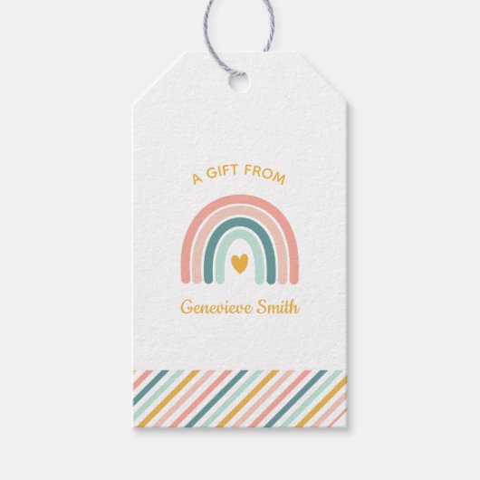 Boho Rainbow Gift Labels Cadeaulabel (Voorkant)