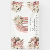 Boho Rainbow Girl Baby shower Spandoek (Verticaal)