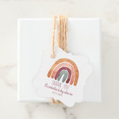 Boho Rainbow Girl Baby Shower Thank You Bedankjes Labels (In situ)