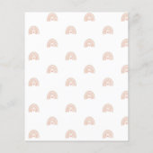 Boho Rainbow Girl Budget First Birthday Uitnodigin (Achterkant)