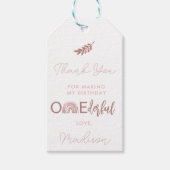 Boho Rainbow Girl Innederful Bedankt dat je Labels Cadeaulabel (Voorkant)