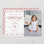 Boho Rainbow Girl Lovely Onederful Birthday Kaart (Voorkant / Achterkant)