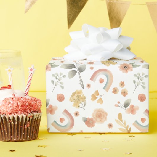 Boho Rainbow Girl Verjaardag Inpakpapier – WaterC (Verjaardagsfeest)