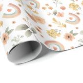 Boho Rainbow Girl Verjaardag Inpakpapier – WaterC (Rol Hoek)