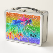 Boho Rainbow Glitter Cute Girls Unicorn Kinder (Voorkant)