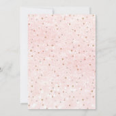BOHO Rainbow Glitter roze Gold Girl Baby shower in Kaart (Achterkant)