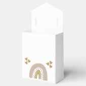 Boho Rainbow Gold Glitter Heart Baby Girl Shower F Bedankdoosjes (Geopend)