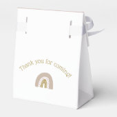 Boho Rainbow Gold Glitter Heart Baby Girl Shower F Bedankdoosjes (Achterkant)