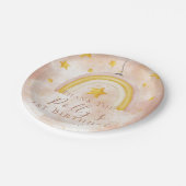 Boho Rainbow Gold Stars Magic Dust 1st Birthday Papieren Bordje (Gekanteld)