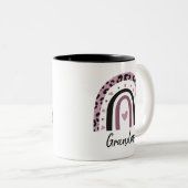 Boho Rainbow Grandma Tweekleurige Koffiemok (Voorkant rechts)