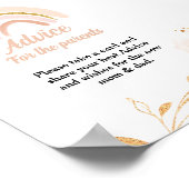 Boho Rainbow Grass baby shower advies Ouders teken Poster (Hoek)