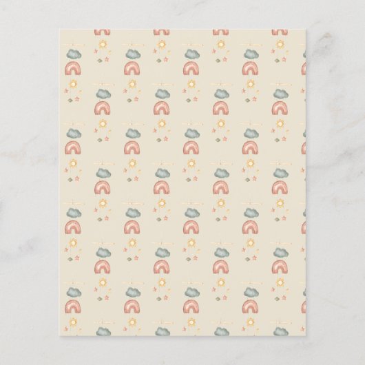 Boho Rainbow Green 1st Birthday Budget Invision (Achterkant)