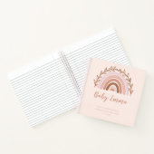 Boho Rainbow Guest Book, Terracotta Dusty Pink Notitieboek (Binnen)
