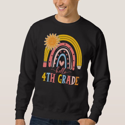 Boho Rainbow Hallo 4e graad leraar eerste dag van Trui (Voorkant)