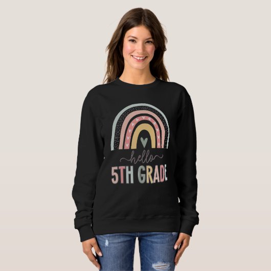 Boho Rainbow Hallo 5e graad 5e graad Trui (Voorkant volledig)