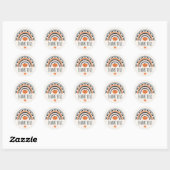 Boho Rainbow Halloween Baby shower Bedankt Ronde Sticker (Vel)