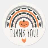 Boho Rainbow Halloween Baby shower Bedankt Ronde Sticker (Voorkant)